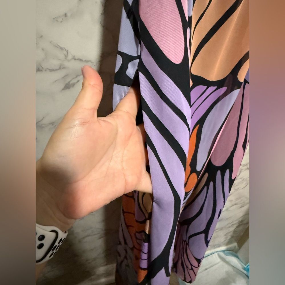 NEW Sam Edelman Butterfly Trapeze Maxi Dress L - Picture 8 of 9